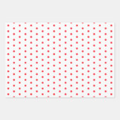 赤と白のキャットバレンタインの贈り物ラップ ラッピングペーパーシート (正面2)