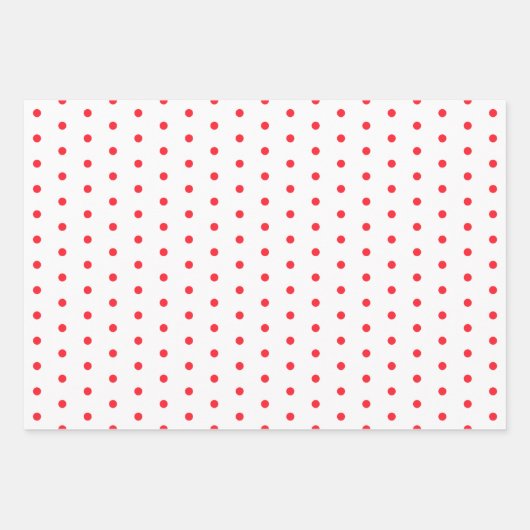 赤と白のキャットバレンタインの贈り物ラップ ラッピングペーパーシート (正面2)