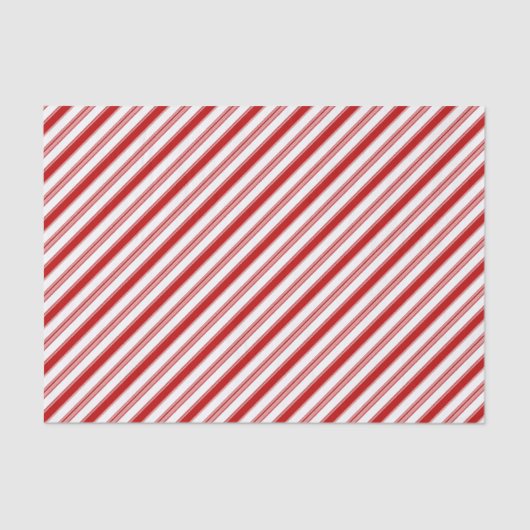 赤と白のキャンディストライプー・ケーン（大規模） 薄葉紙 (正面)