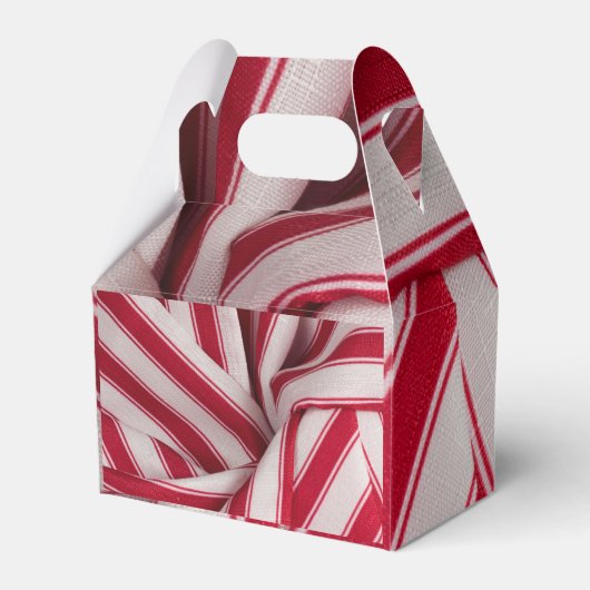 赤と白のキャンディストライプー フェイバーボックス (正面サイド)