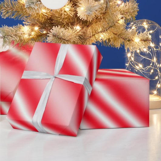 赤と白のキャンディーケーンのラッピングストライプの紙 ラッピングペーパー (クリスマス)