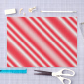 赤と白のキャンディーケーンストライプのティッシュペーパー 薄葉紙 (クラフト)