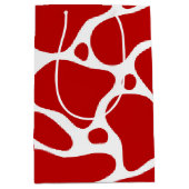 赤と白のキリン ミディアムペーパーバッグ (正面)