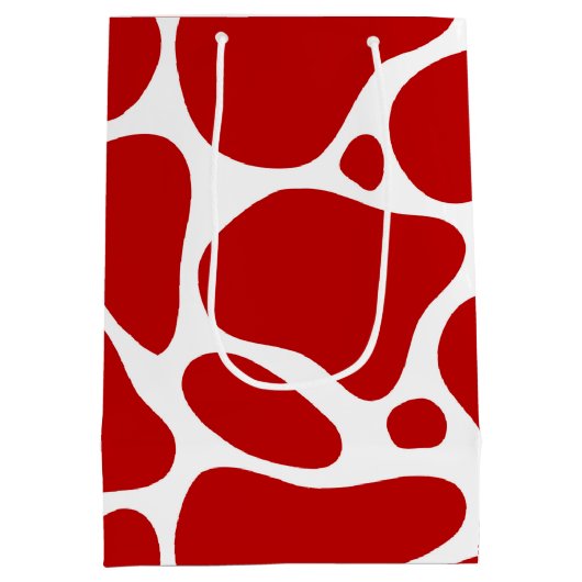 赤と白のキリン ミディアムペーパーバッグ (裏面)