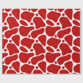 赤と白のキリン ラッピングペーパー (フラット)