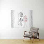 赤と白のキンセアニエラ フォトブース タペストリー (インサイチュ(横))