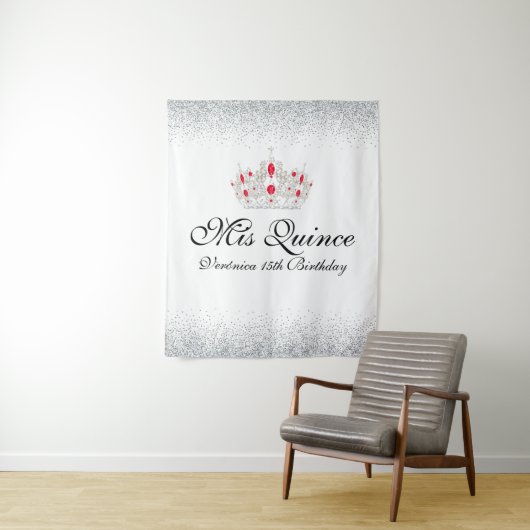 赤と白のキンセアニエラ フォトブース タペストリー (インサイチュ)