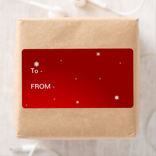 赤と白のギフトタグラベル ラベル (インサイチュ)