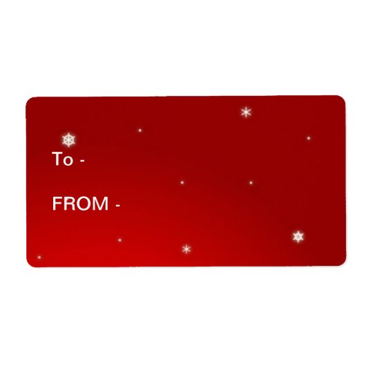 赤と白のギフトタグラベル ラベル (正面)