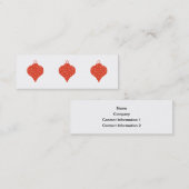 赤と白のクリスマスのつまらないものの設計 スキニー名刺 (正面/裏面)