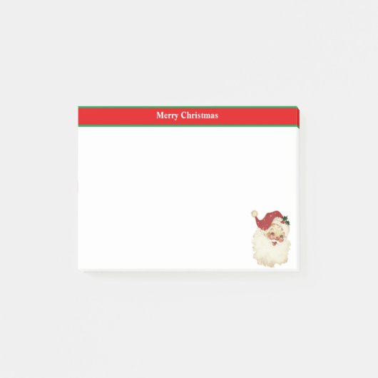 赤と白のクリスマスのサンタクロース ポストイット (正面)