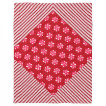 赤と白のクリスマスキャンディと対角線のストライプ