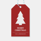 赤と白のクリスマスツリー ギフトタグ (裏面)