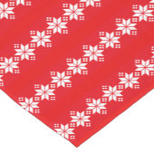 赤と白のクリスマスニットパターン ショートテーブルランナー (コーナー)