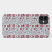 赤と白のクリスマス柄のスマホケース Case-Mate iPhoneケース (裏面(横))