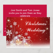 赤と白のクリスマス ウェディング 招待状 (正面/裏面)
