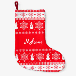 赤と白のクリスマス スモールクリスマスストッキング