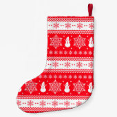 赤と白のクリスマス スモールクリスマスストッキング (裏面)