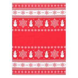 赤と白のクリスマス テーブルクロス