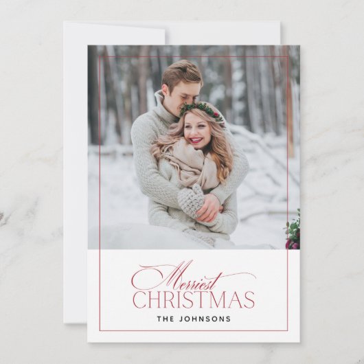 赤と白のクリスマメリース・スクリプトの引用文写真 (正面)