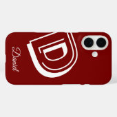 赤と白のケース iphone - 名前入り Case-Mate iPhoneケース (裏面 (横))