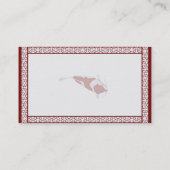 赤と白のコイカスタマイズ可能な名刺 名刺 (裏面)