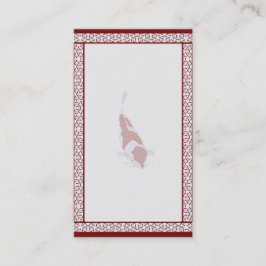 赤と白のコイカスタマイズ可能な名刺 名刺