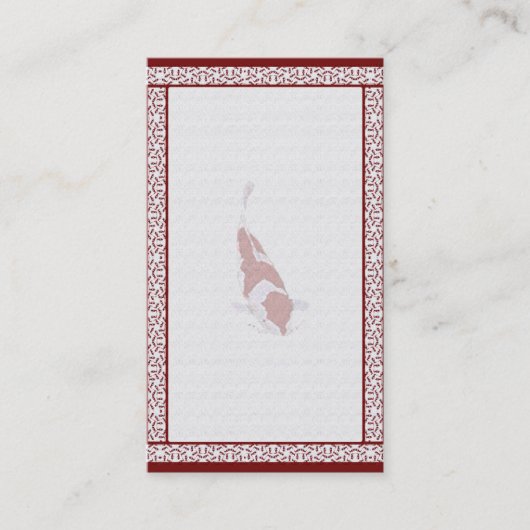 赤と白のコイカスタマイズ可能な名刺 名刺 (正面)