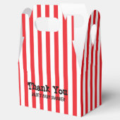 赤と白のサーカスのストライプパーティーフェイスボックス フェイバーボックス (オープン)