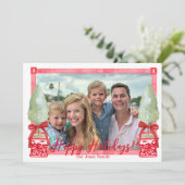 赤と白のシノワズリー トピアリー シーズンカード (スタンド正面)