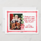 赤と白のシノワズリー トピアリー シーズンカード (裏面)