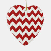 赤と白のジグザグ形 セラミックオーナメント (右)