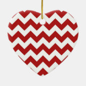 赤と白のジグザグ形 セラミックオーナメント (裏面)