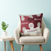 赤と白のジグソーピースが誕生して以来 クッション (椅子)