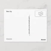 赤と白のスターリリー on グレーの様々な色合い ポストカード (裏面)