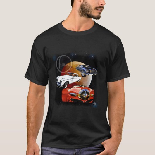 赤と白のスチュードベーカー3台 Tシャツ (正面)