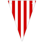 赤と白のストライプなパーティーの旗 バンティングフラッグ (第3の旗)