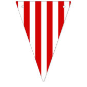 赤と白のストライプなパーティーの旗 バンティングフラッグ (第2の旗)