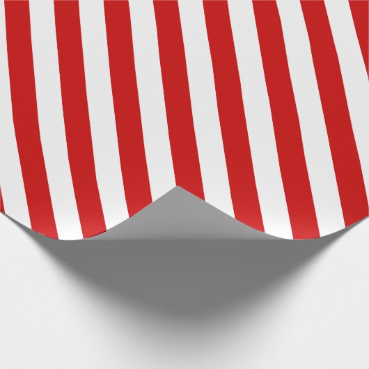 赤と白のストライプのなクリスマスの包装紙 ラッピングペーパー (角)