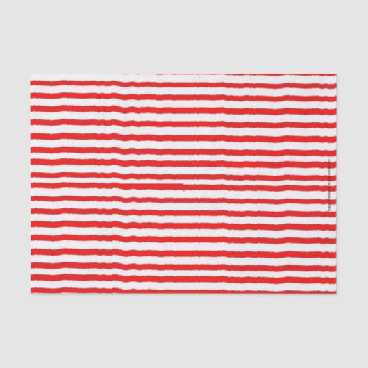 赤と白のストライプのなティッシュペーパー 薄葉紙 (正面)