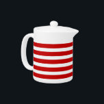 赤と白のストライプのなティーポット<br><div class="desc">お茶をスタイルで飲んで下さいまたはこの美しくモダンなティーポットであなたの家を飾って下さい。</div>