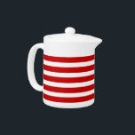 赤と白のストライプのなティーポット<br><div class="desc">お茶をスタイルで飲んで下さいまたはこの美しくモダンなティーポットであなたの家を飾って下さい。</div>
