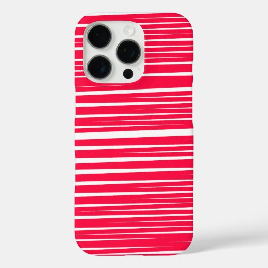 赤と白のストライプデザイン Case-Mate iPhoneケース (裏面)