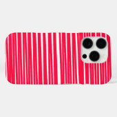 赤と白のストライプデザイン Case-Mate iPhoneケース (裏面 (横))