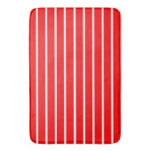 赤と白のストライプ柄 バスマット (正面縦)
