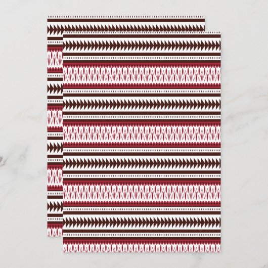 赤と白のストライプ模様 招待状 (正面/裏面)