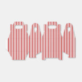 赤と白のストライプ フェイバーボックス (折り畳みなし)