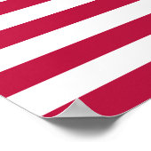赤と白のストライプ ポスター (角)