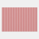 赤と白のストライプ ラッピングペーパーシート (正面)
