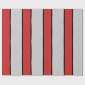 赤と白のストライプ ラッピングペーパー (フラット)